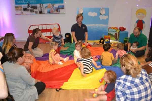 Toddler group washing machine game