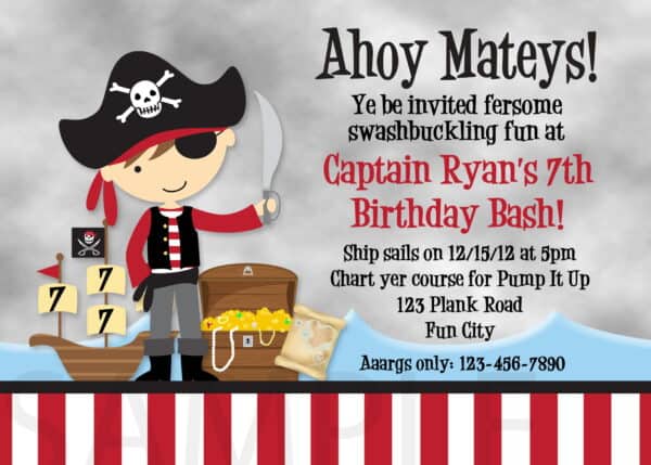 Pirate Themed Invitations